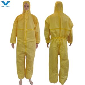 VASTPROTECT-609 Yellow Disposable Coverall Chemical Resistance Protective Suit