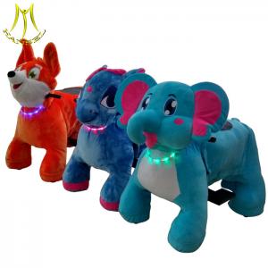 China Hansel Popular battery operated mental frame plush electrical animals car ride on sale