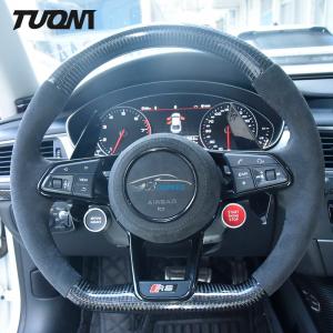 Cheap Black Audi Steering Wheel With Airbag Carbon Fiber Material Automotive Accessory wholesale