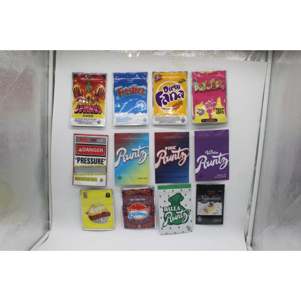 Weed Mariguana weed Smell Proof Bags Holographic Printing Effect SGS FDA