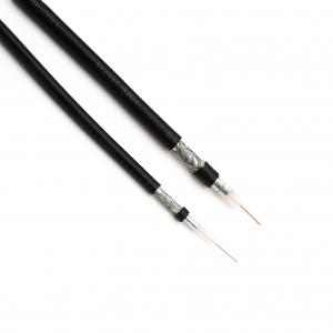 Cheap RoHS Black Flexible 1.02mm R6 Coaxial Cable PVC Jacket For CCTV wholesale