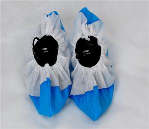 Cheap Cpe Film Coated Non Slip Shoe Covers Disposable Pp Material Water Resistant wholesale