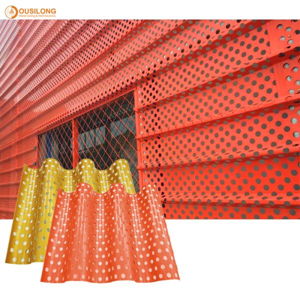 Weather Resistance Corrugated Aluminum Wall Panels / Architectural Metal Tiles