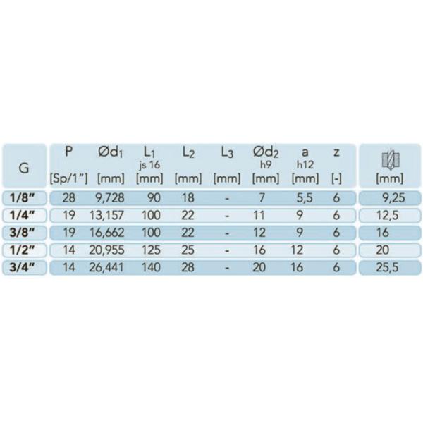 1/8'' 1/4'' Pipe Thread G For Through Blind Holes
