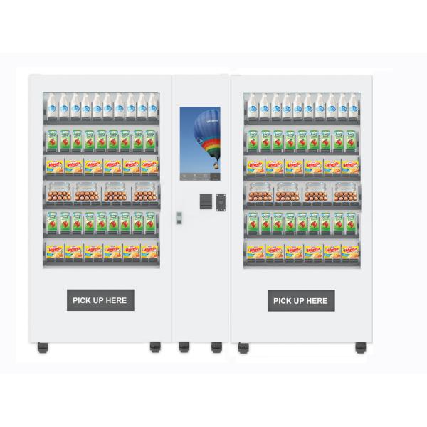 Convenience Store Shop Egg Milk Juice Cheese Food Vending Machine With Cooler System