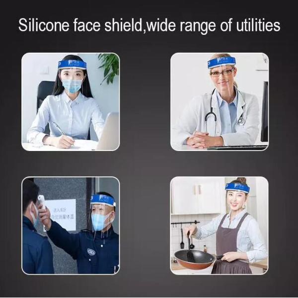 CE FDA Approval Clear Plastic Face Shield , Full Face Shield Environmental Firendly