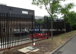 China Triple Pointed Steel Picket Palisade Fencing And Gates For Train Station Easily Assembled on sale