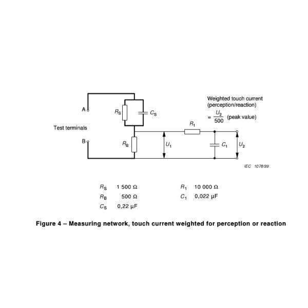 Easy Operation IEC60990 Figure 4 Touch Current Test Network For Perception Or Reaction protective conductor
