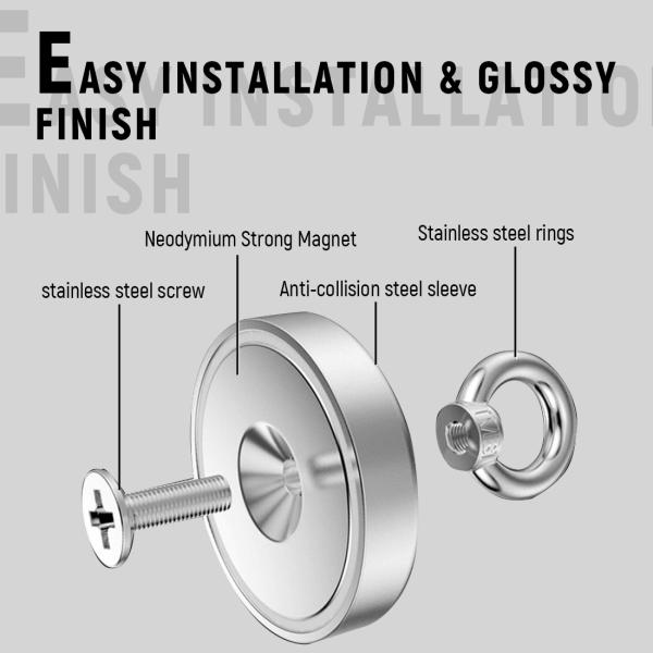 High Tolerance Strong Magnetic Salvage Set Magnet Hooks with ISO9001 2008 Certificate