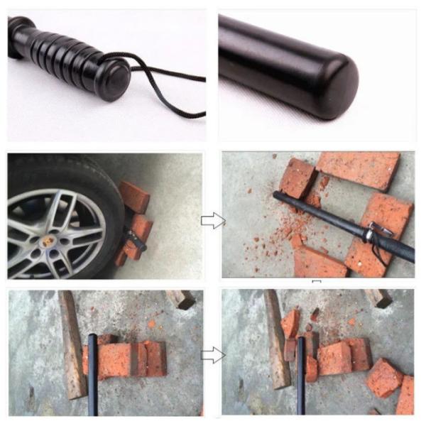 Polycarbonate Material Defense Police Truncheon Riot Baton PP T Baton