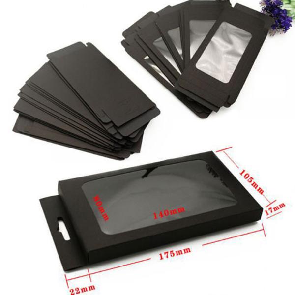 Portable Rectangle Brown Kraft Paper Box With Window SGS Approved