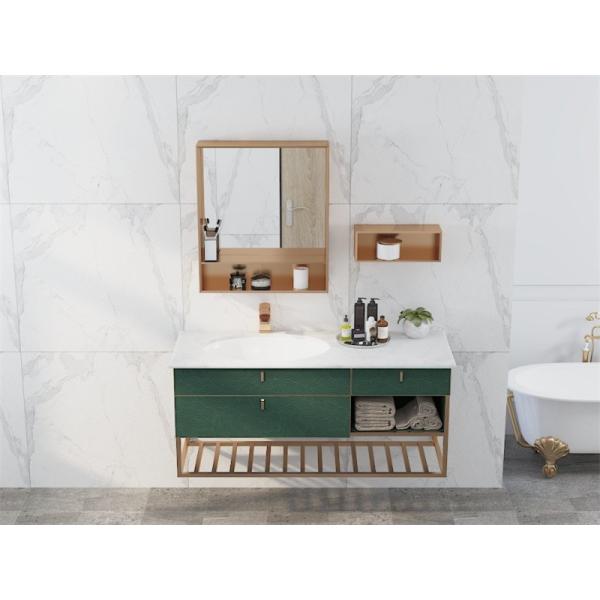 Sleek Stylish Lotus Green Bathroom Vanity Cabinet With Versatile Storage Options