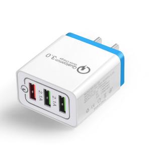 Cheap 5V 2.4A USB Charger QC3.0 Fast Charging With 3 USB Output wholesale