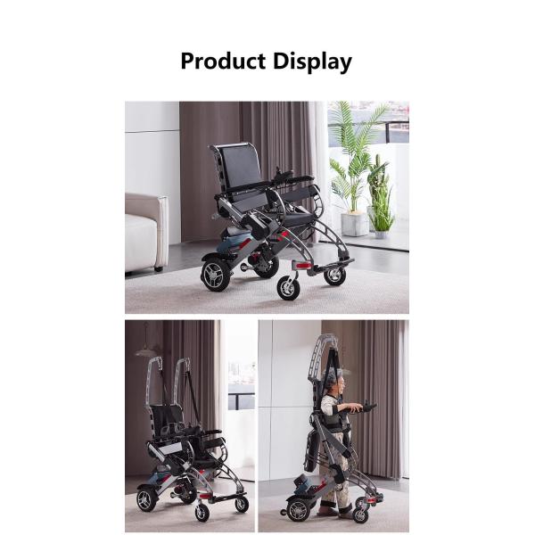 Electromagnetic Brake Portable Electric Wheel Chairs Aluminium Alloy For Mobility Assistance