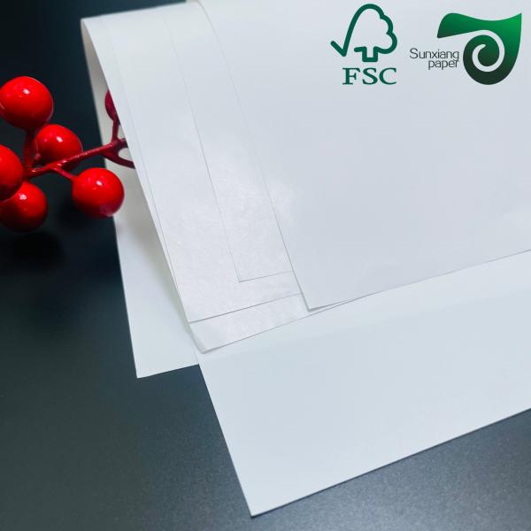 80g 90g Glossy Art Paper White Food Safe Cones Paper For Ice Cream Wrapping 31 43inch