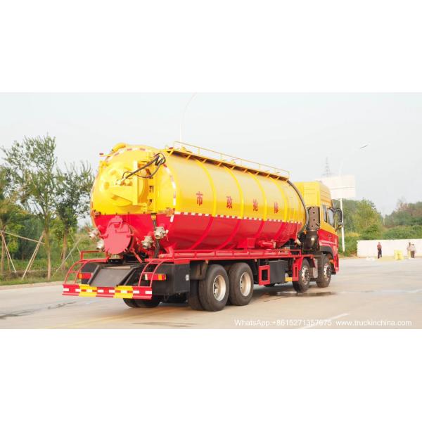 30ton Vacuum Sewer Sewage Cleaning Truck (Sewer Septic Tank High Pressure Combined Water Jetting WhatsApp:+8615271357675