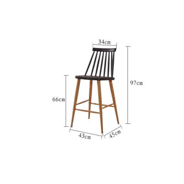 Simple Windsor chair solid wood dining chair family creative leisure chair dining room stool Nordic negotiating chair