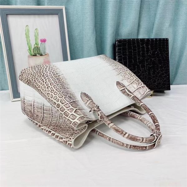 Genuine Alligator Leather OL Lady working Purse Authentic Crocodile Belly Skin Women's Handbag Female Large Shoulder Bag