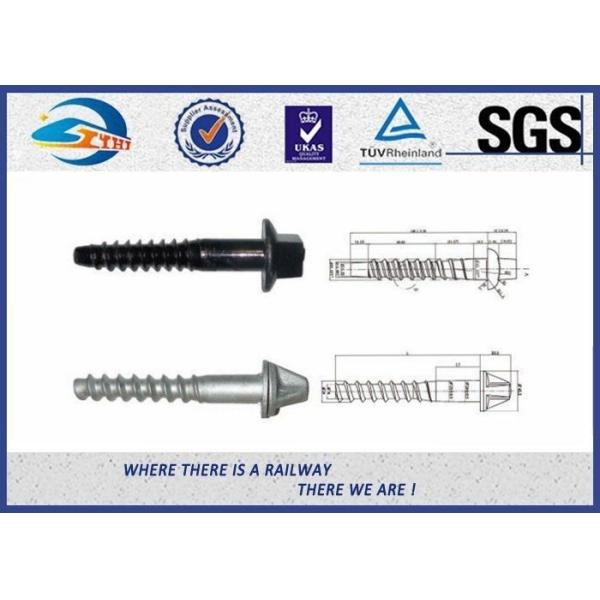 Black ISO Railway Sleeper Screws High Tension Screw Spike 15/16×6-1/2