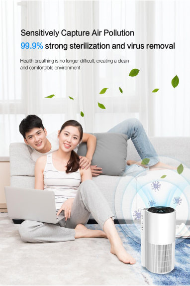 58dB Home Hepa Filter System 350m3/h 99.9% Odor Remover Air Purifier