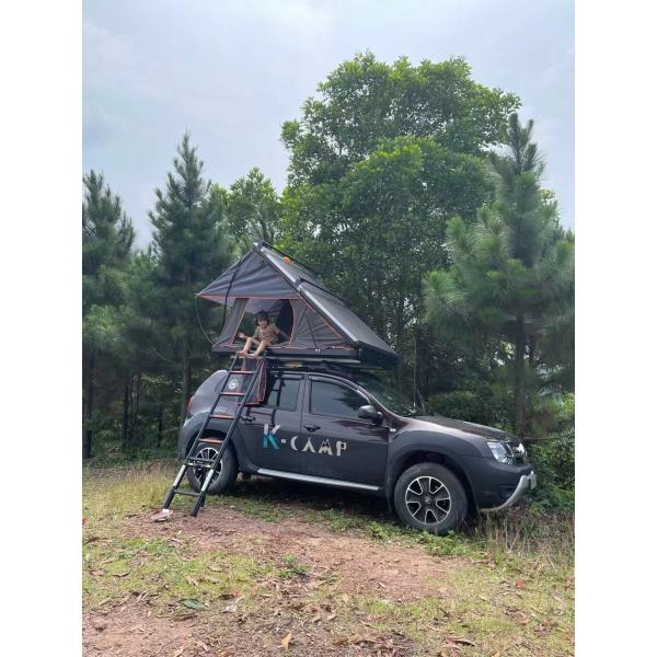 2022 Hot Style Gel Coated Aluminum Alloy Shell Car Roof Top Tent 210*143*163cm for Camping