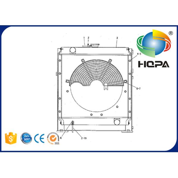 Copper Excavator Engine Parts Cooling System CAT 307B Water Radiator