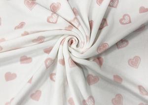 Cheap 260GSM 	Polyester Velvet Fabric / Home Textile 92 Polyester 8 Spandex Pink Heart wholesale