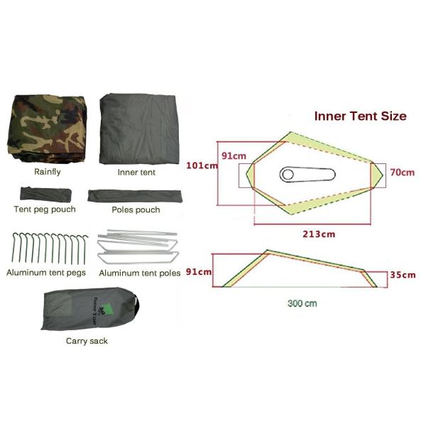 1-Person 3-4 Season Camping Hiking Lightweight Backpacking Camouflage Tent For Outdoor