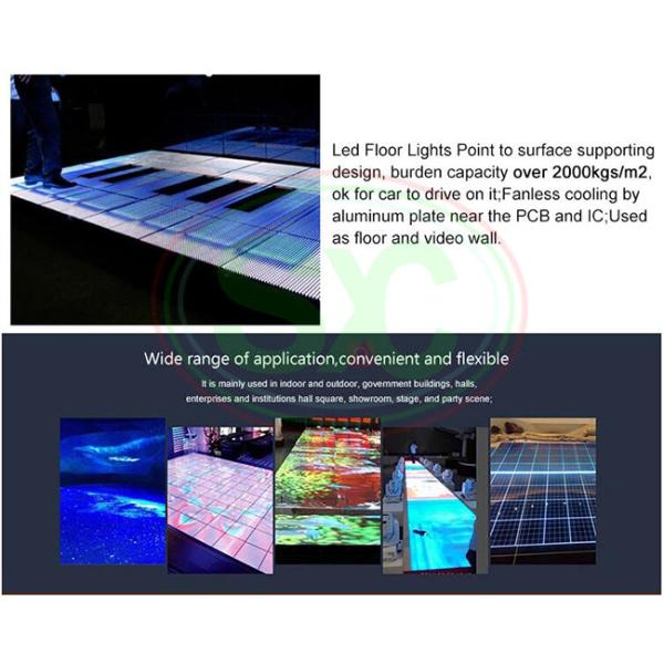 Party Event Indoor Outdoor Led Dance Floor Screen 500*1000mm Cabinets Full Color