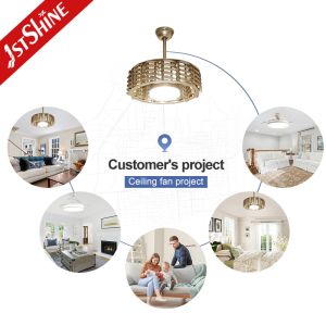 RoHS Electric Concealed Bladeless LED Ceiling Fan Wall Control