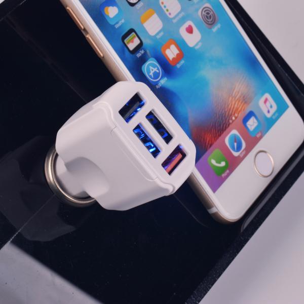 QC3.0 fast charge car charger 3USB4.8A dual line multi-port car charger car phone charger