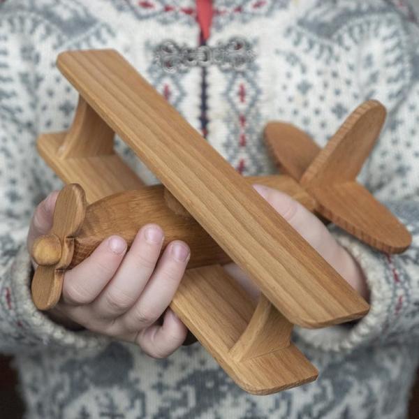 Demountable Handmade Wooden Toys Small Wooden Airplane For Children