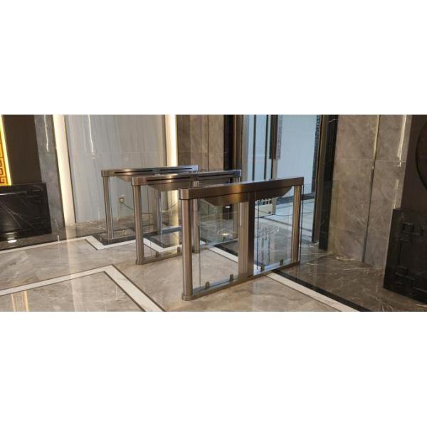 Fast Speed Stainless Steel Flap Barrier Turnstile 6 Groups Sensor For Banks