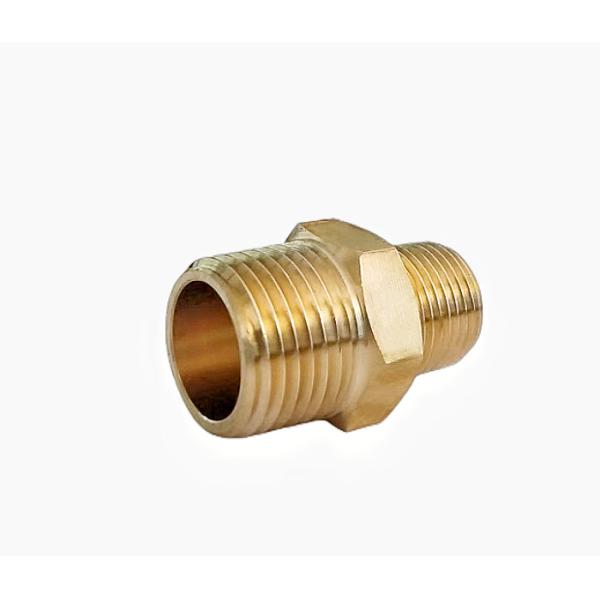 1/2 Male NPT *3/8Male Npt Equal Brass Pipe Fitting Brass Hex Nipples
