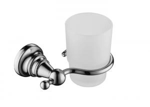 Cheap Metal Base Bathroom Cup Holder / Hotel Bathroom Tumbler Holder Chrome wholesale