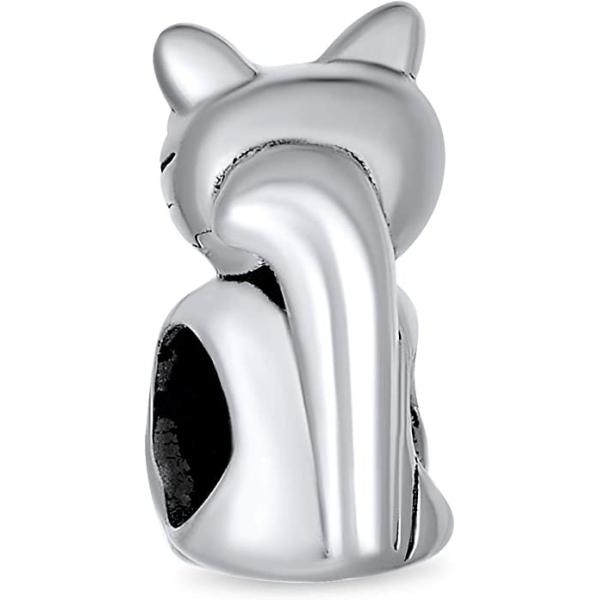 Sitting Kitten Kitty Pet Animal Lover CAT Dangle Charm Beads For Women Teen