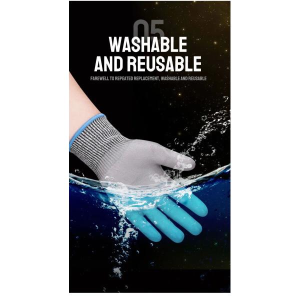 Wear Resistant Road Safety Products Polyester Nitrile Coated Glove