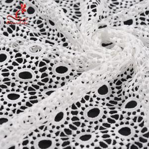 Cheap African Style Guipure Water Soluble Lace 100% Polyester Milk Silk Embroidered Fabric wholesale