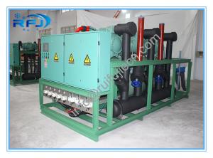 China High Temperature Air Cooled Condensing Unit For Blast Freezer , Three Screw Compressor Rack on sale