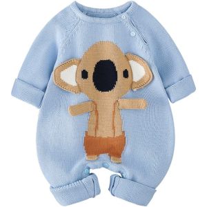 Cheap Wholesale 100% Cotton Long Sleeve Cartoon Koala Pattern Baby Clothes wholesale