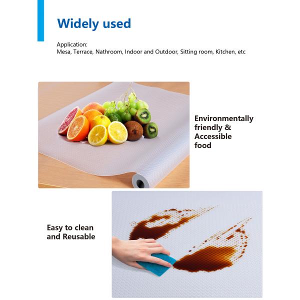 Contemporary Design Style 24 Inch DIY Cute Soft Clear Floral Kitchen Cabinets Fridge Shelf Liner