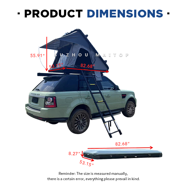 Aluminum Frame Hard Shell Roof Top Tent Car Rooftop Tent for Outdoor Adventure