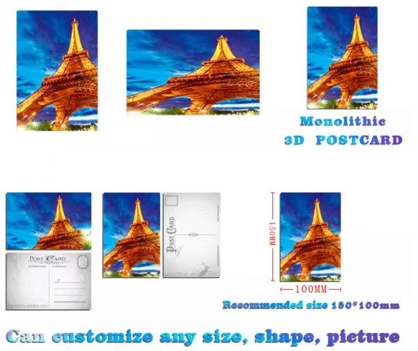 Lenticular Printing 15X15cm 3D Greeting Card With Envelopes