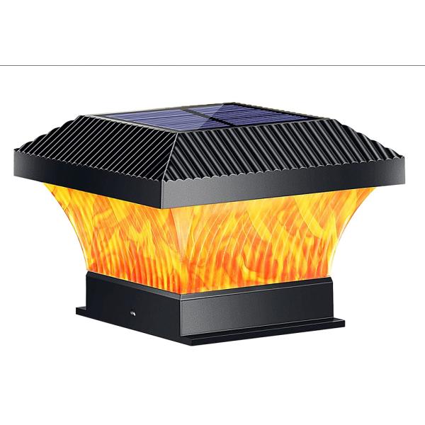 Outdoor LED Solar Powered Pillar Lights 2700K 2200mAH Multipurpose Solar Column Head Lighting