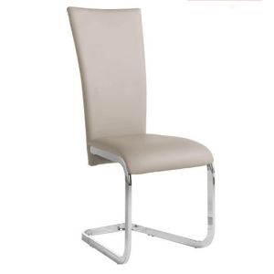 0.25CBM 42cm Modern Dining Chair With Brushed Stainless Steel