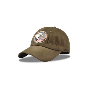 China 6 Panel Army Green Fitted Baseball Caps , Light Weight Cool Polo Baseball Cap on sale