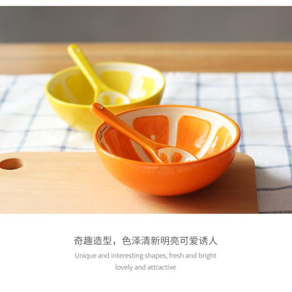 Creative Hand Painted Baking Ceramic Bowl , Watermelon Pattern Porcelain Ice Cream Bowls