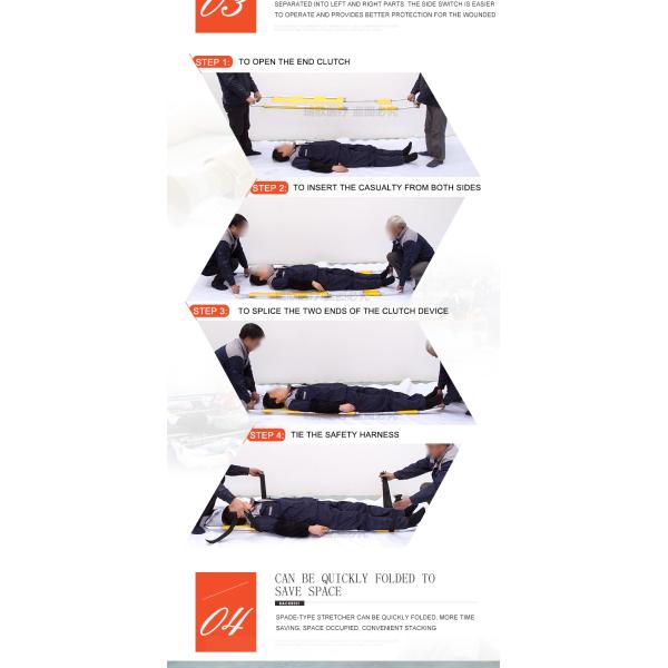 Multifunctional Ambulance Scoop Stretcher For Spinal Immobilization Foldable