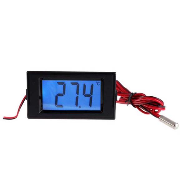 Digital Blue LCD Thermometer Temperature Panel Meter With Probe Sensor