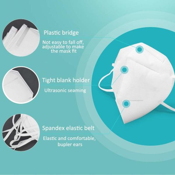 Disposable 4 Ply KN95 Medical Mask Anti Pollution Medical Materials Accessories